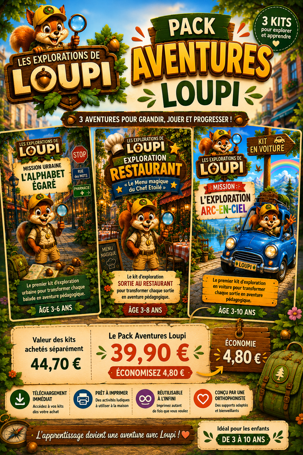 Pack Aventures Loupi